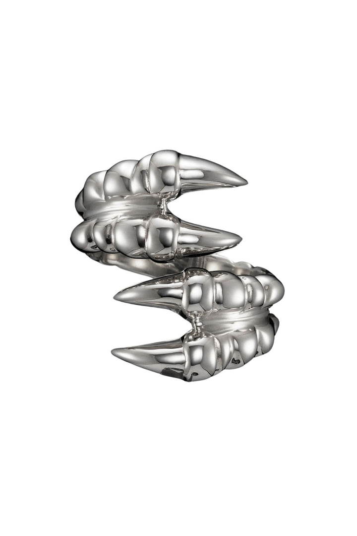 Claw Double Ring - Silver