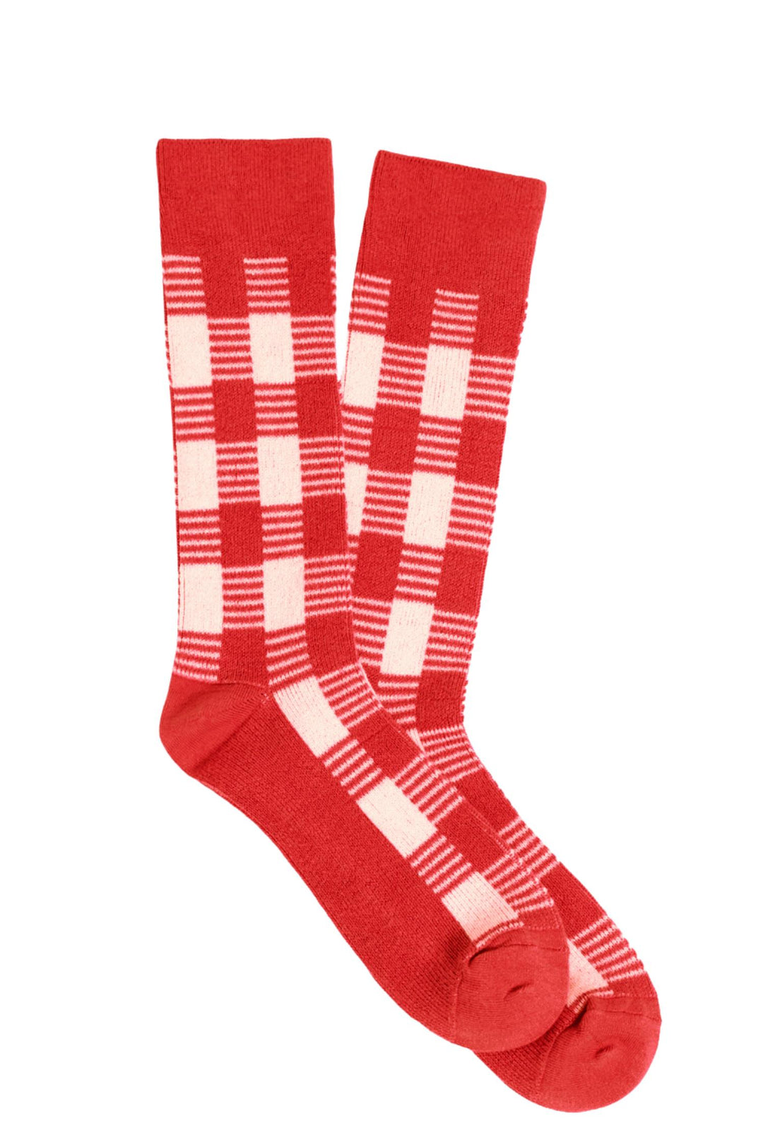 Gingham Socks Cherry/Cream