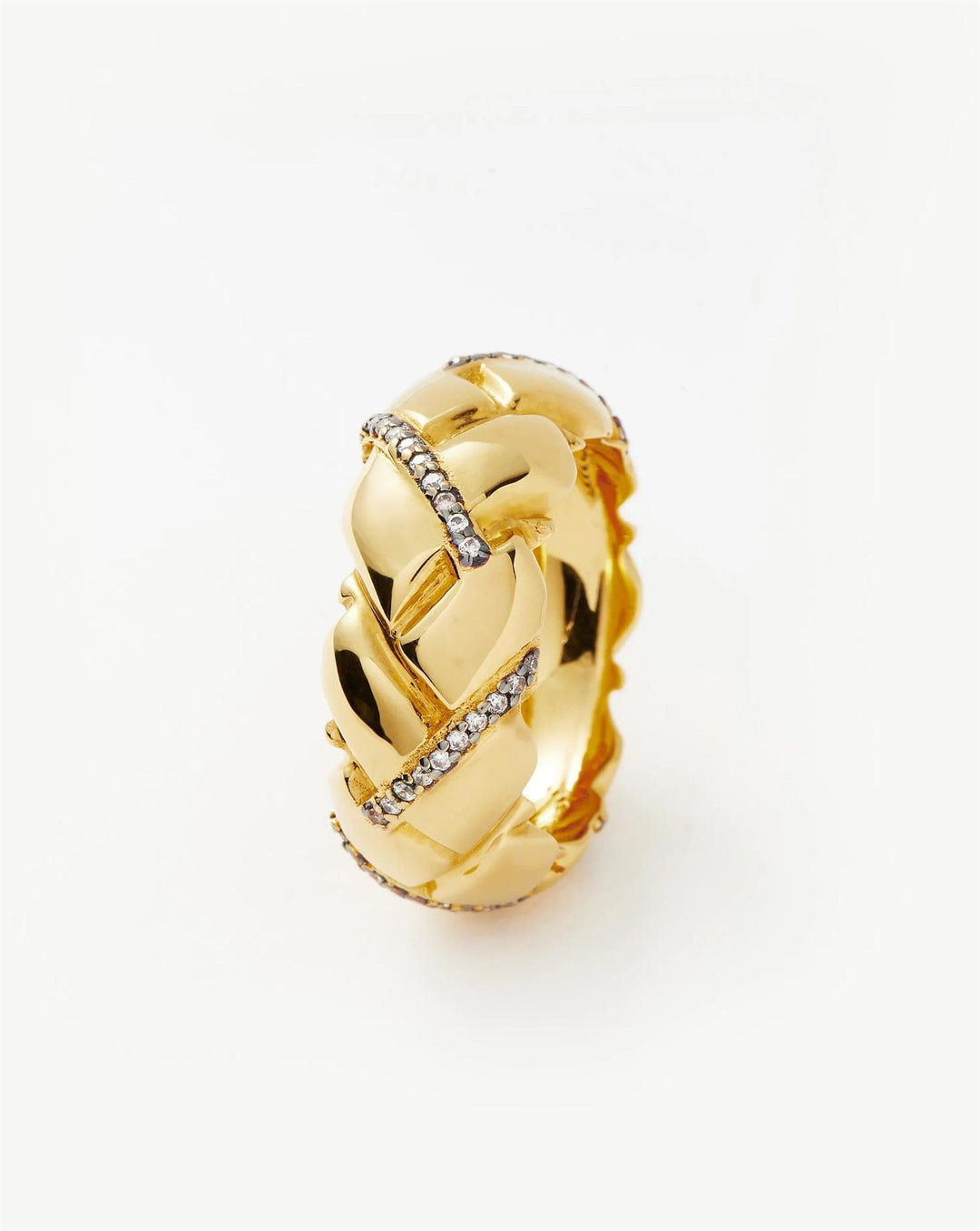 Lucy Williams Chunky Pave Waffle Ring