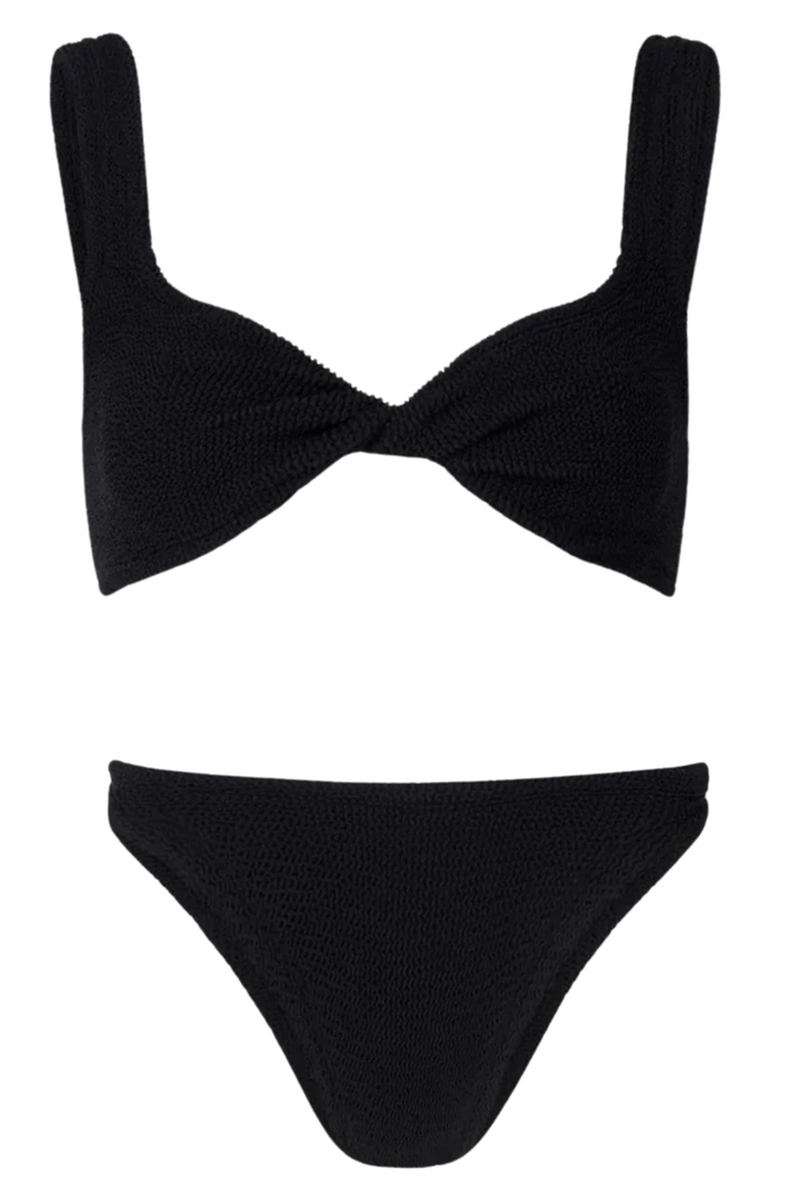 Juno Crinkle Bikini Black