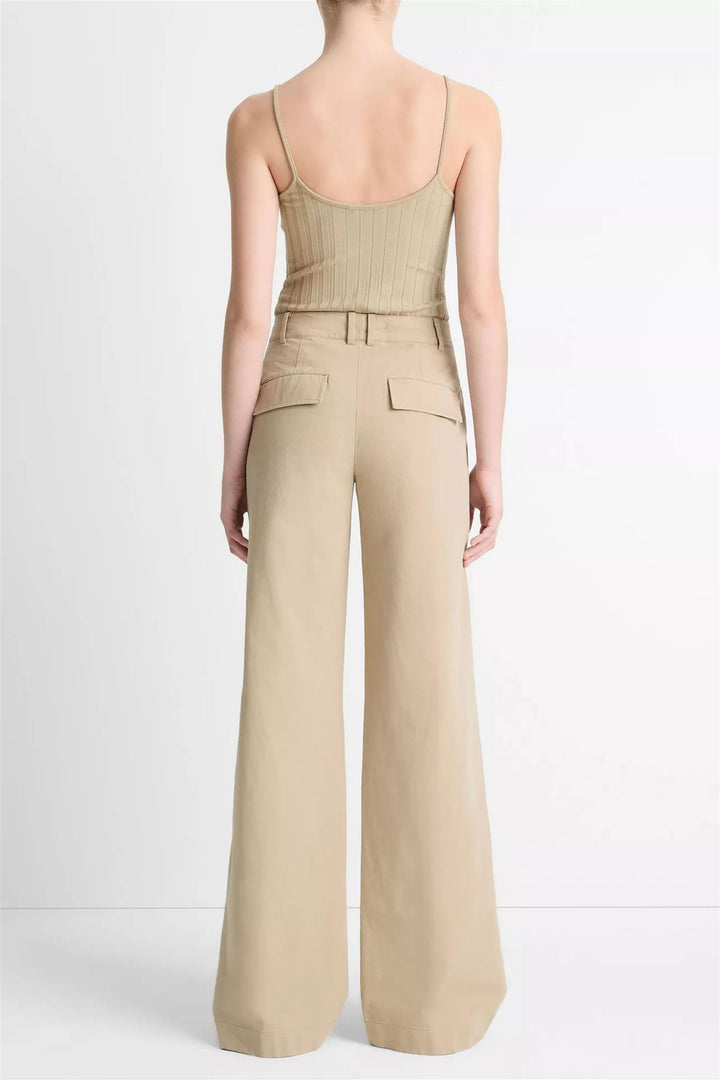 Cotton Wide Leg Pant Mojave