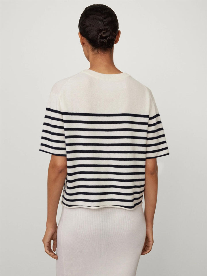 Cila Stripes T-Shirt Cream/Navy
