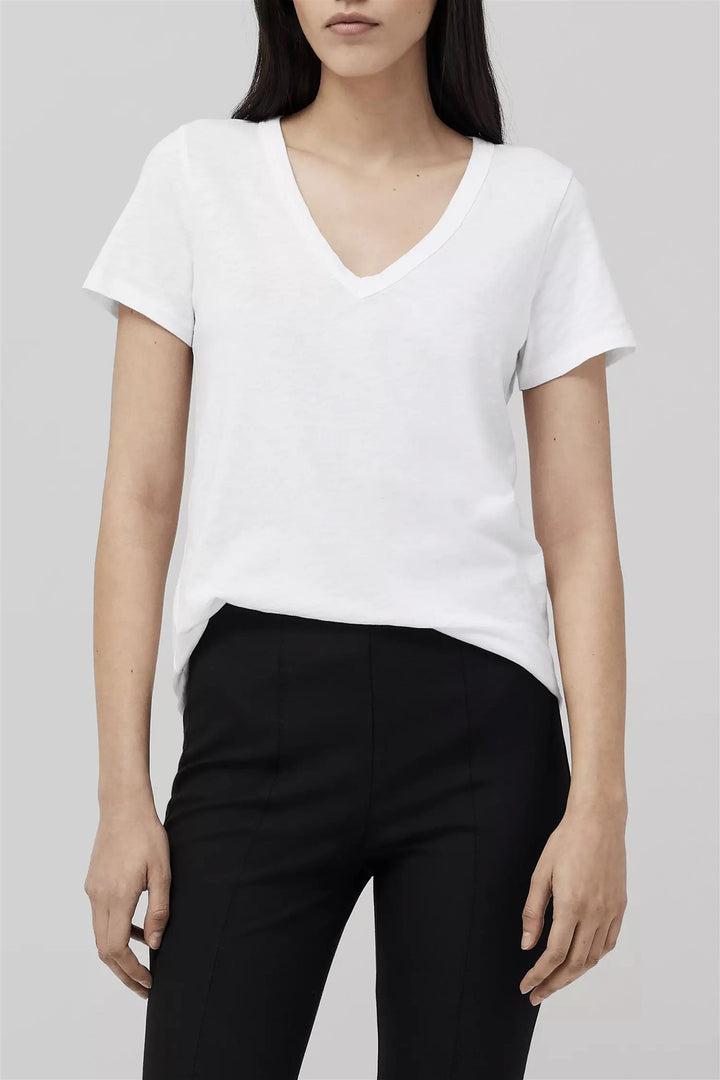 The Slub Vee Bright White