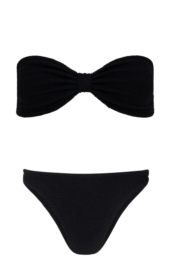 Tina Crinkle Brazilian Bikini Black