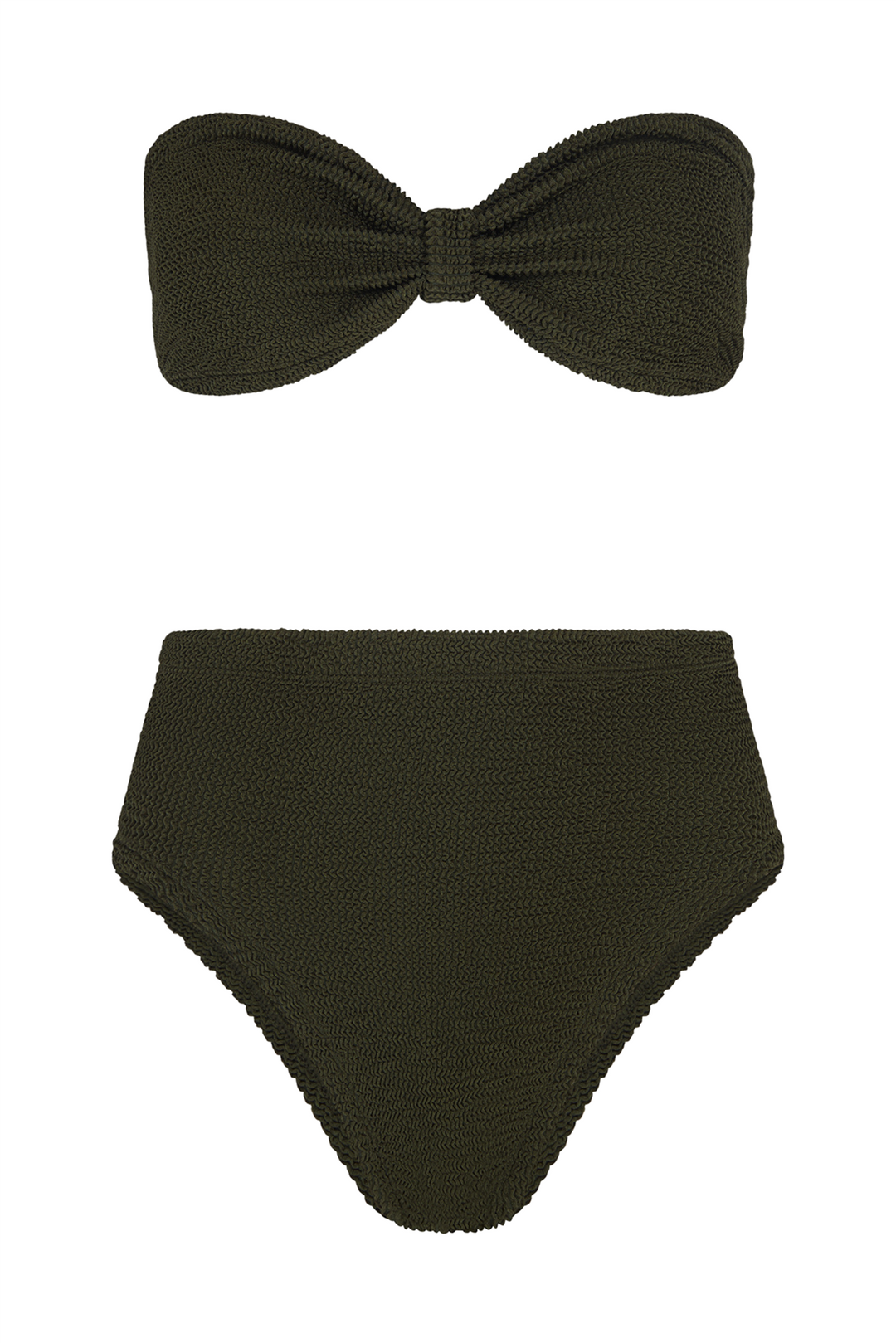 Ruby Bikini Metallic Khaki Crinkle