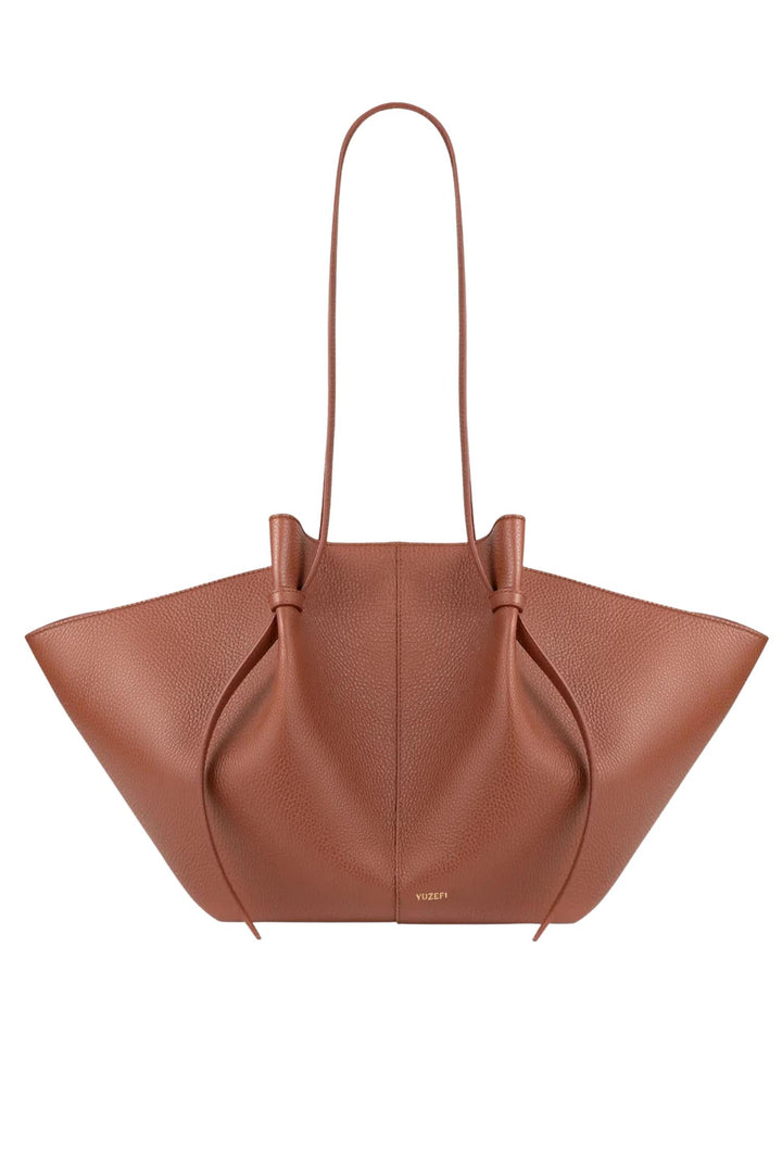 Large Mochi Pebble Grain Leather Maple
