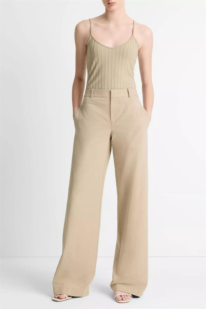 Cotton Wide Leg Pant Mojave