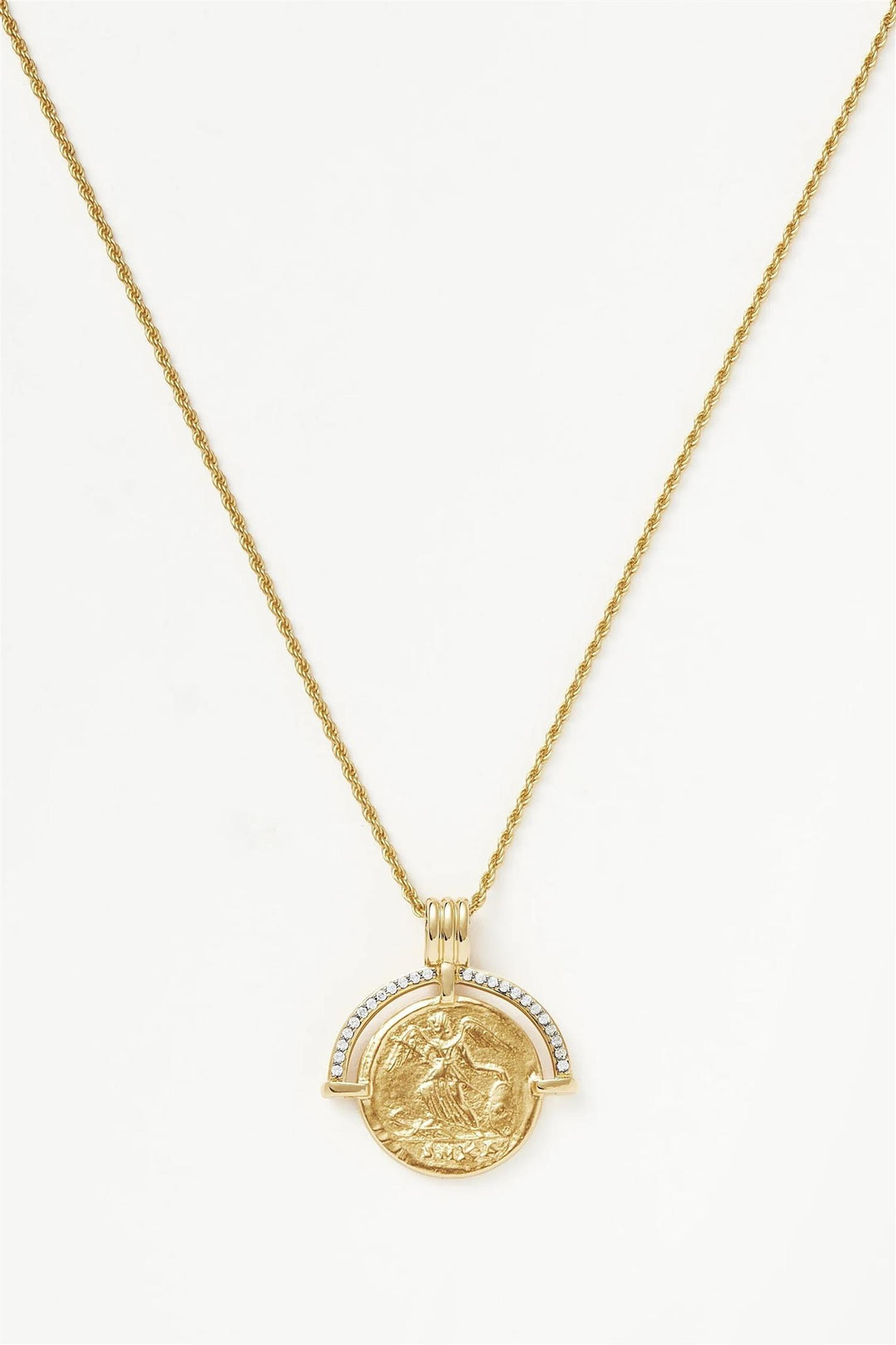 Lucy Williams Fortuna Arc Coin Pendant Necklace