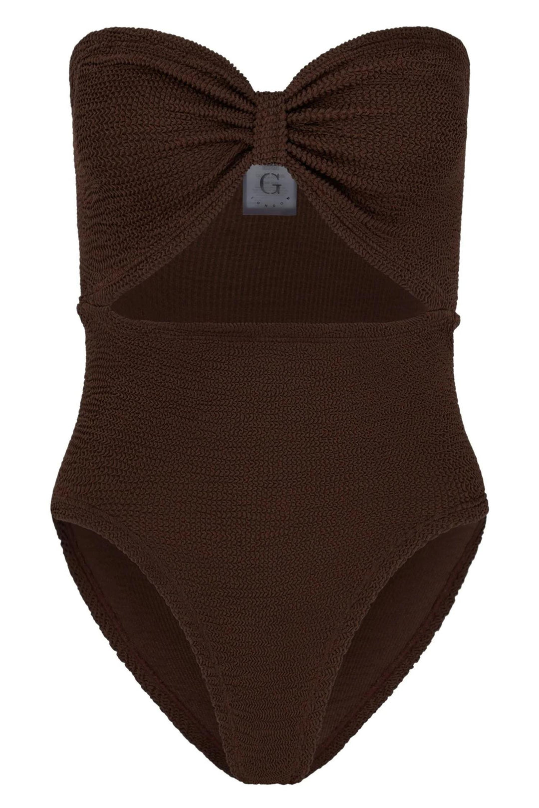 Alana Crinkle Swimsuit Metallic Chocolate