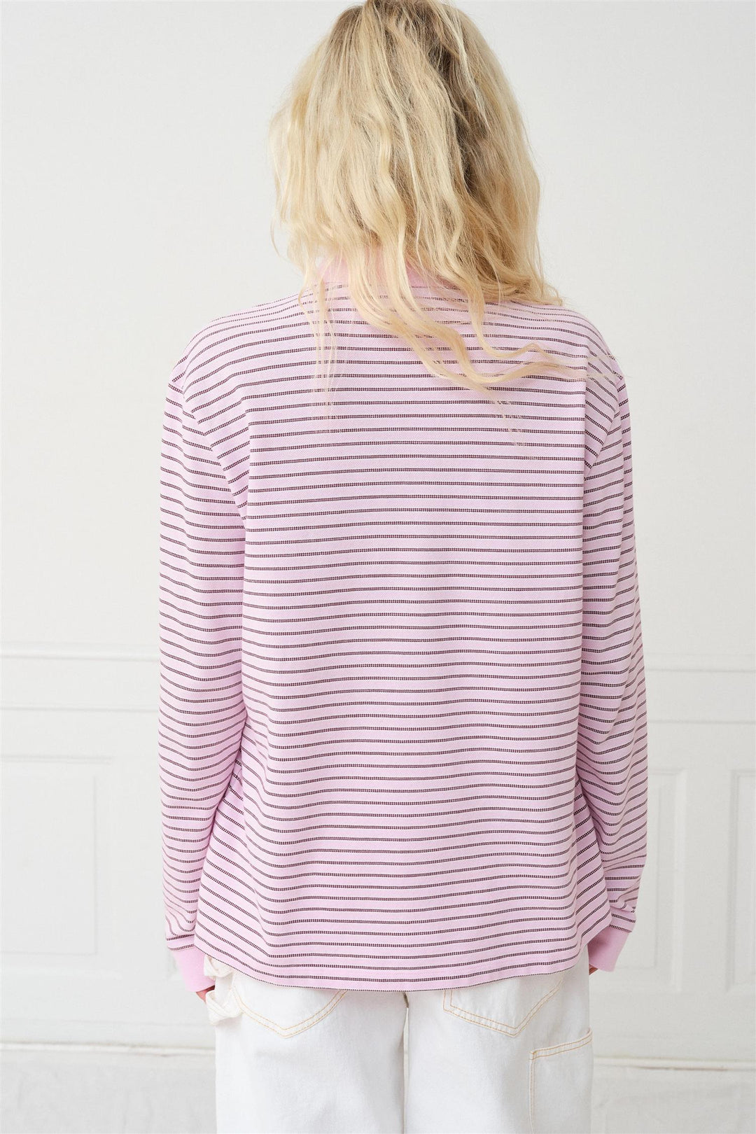 Serena Polo Shirt Berry Stripe