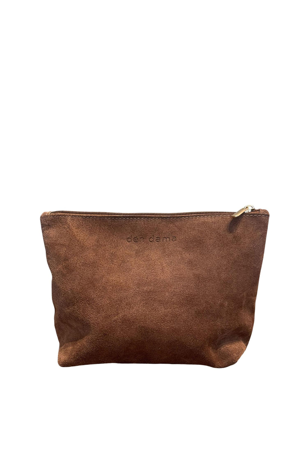 Den Dama Suede Pouch Brown