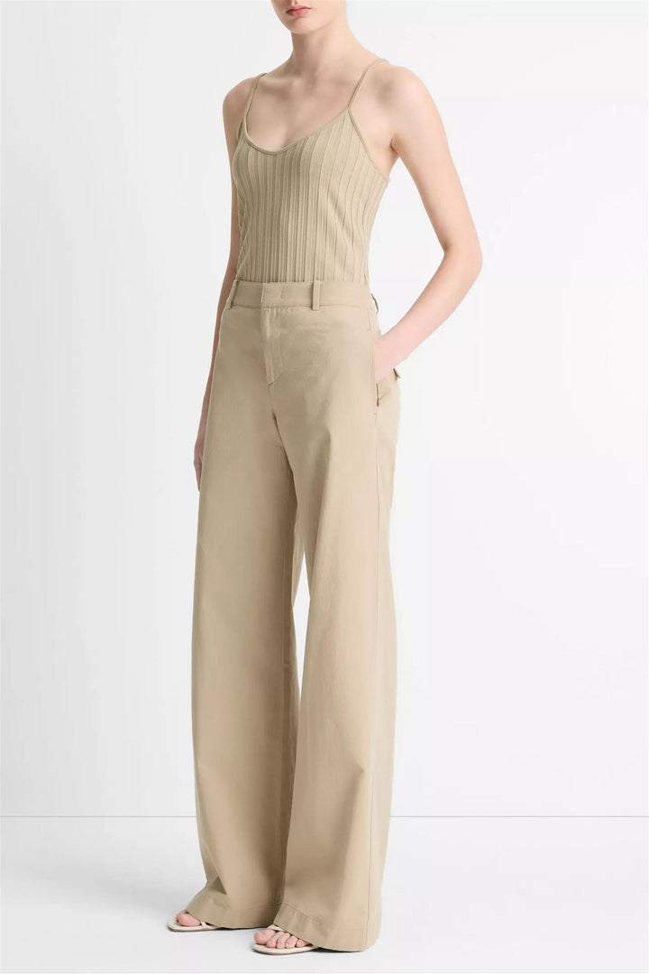 Cotton Wide Leg Pant Mojave
