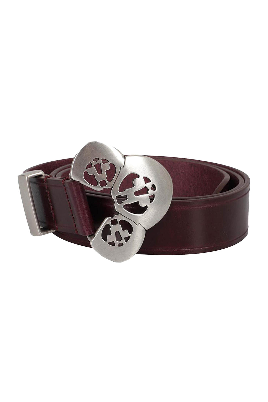 Louama Belt Dark Burgundy / Silver
