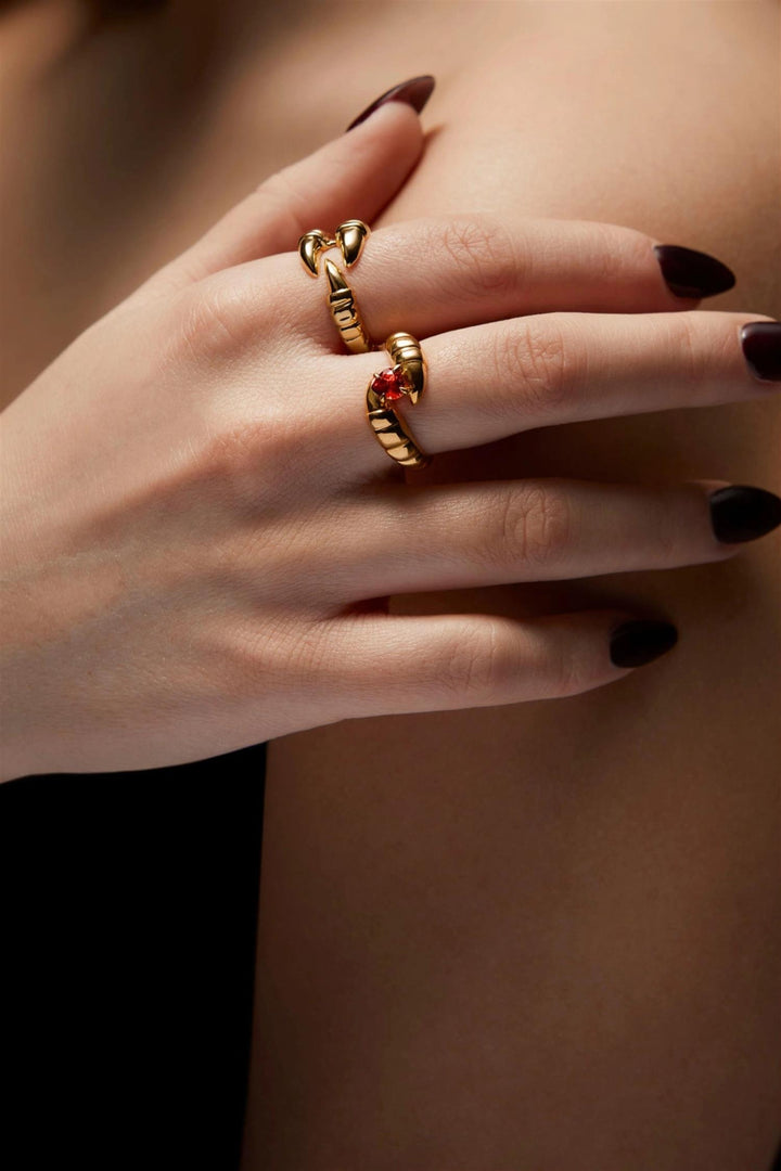 Claw Ring - Gold Plated Silver