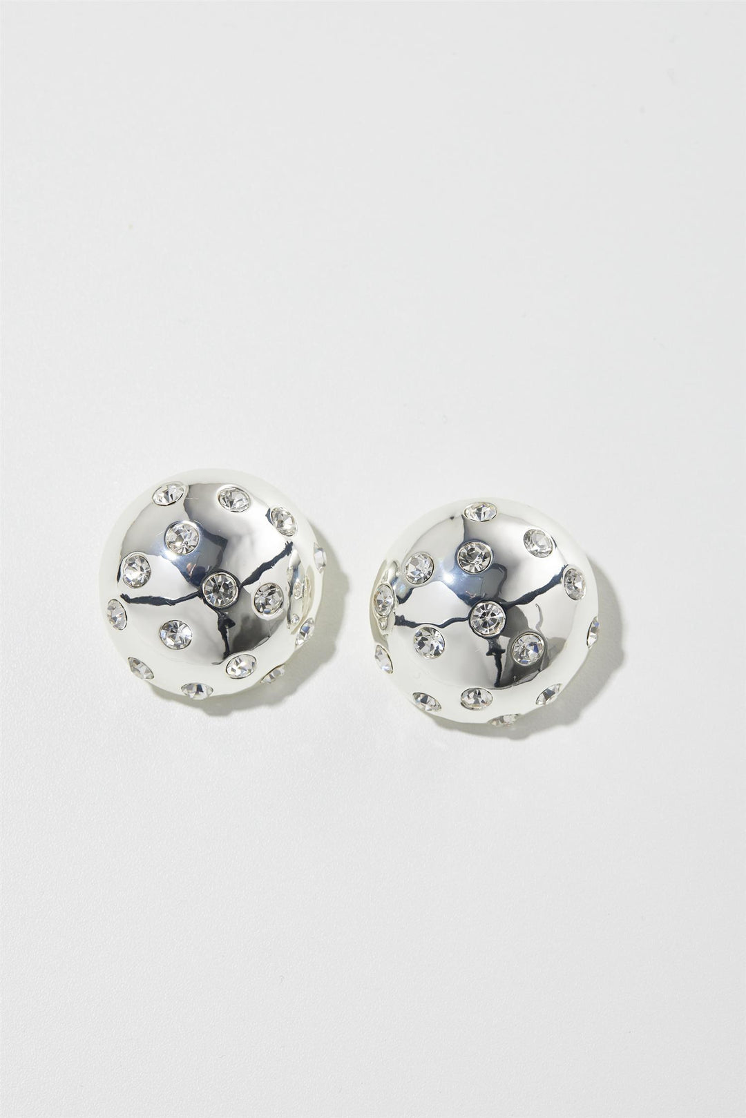 Solar Eclipse Earrings Silver/Clear