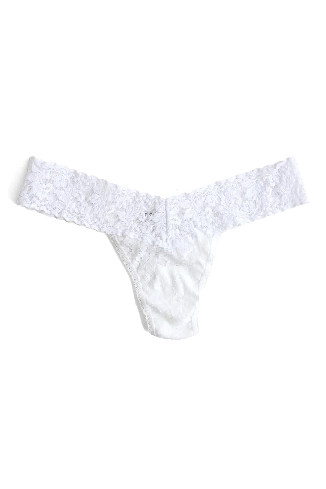 Signature Low Rise Thong White