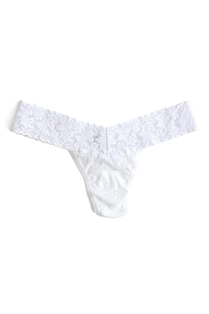 Signature Low Rise Thong White