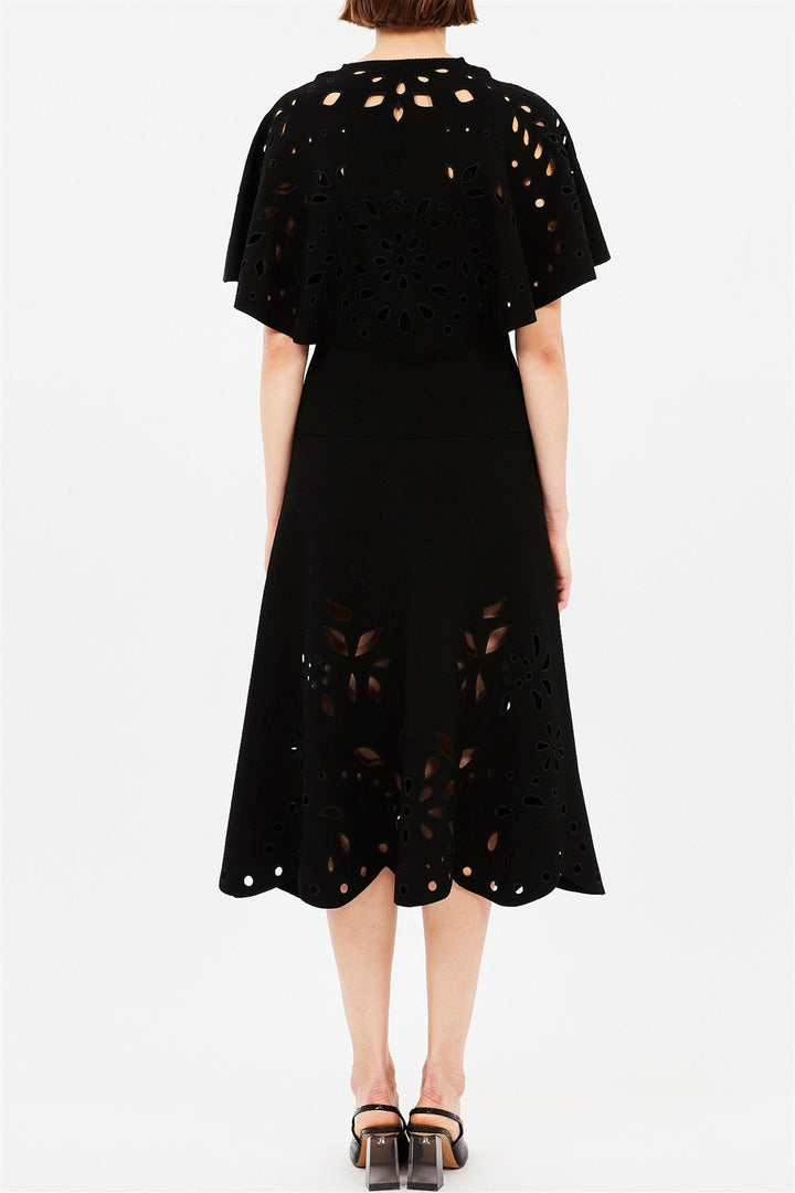 Grace Knit Midi Skirt Noir