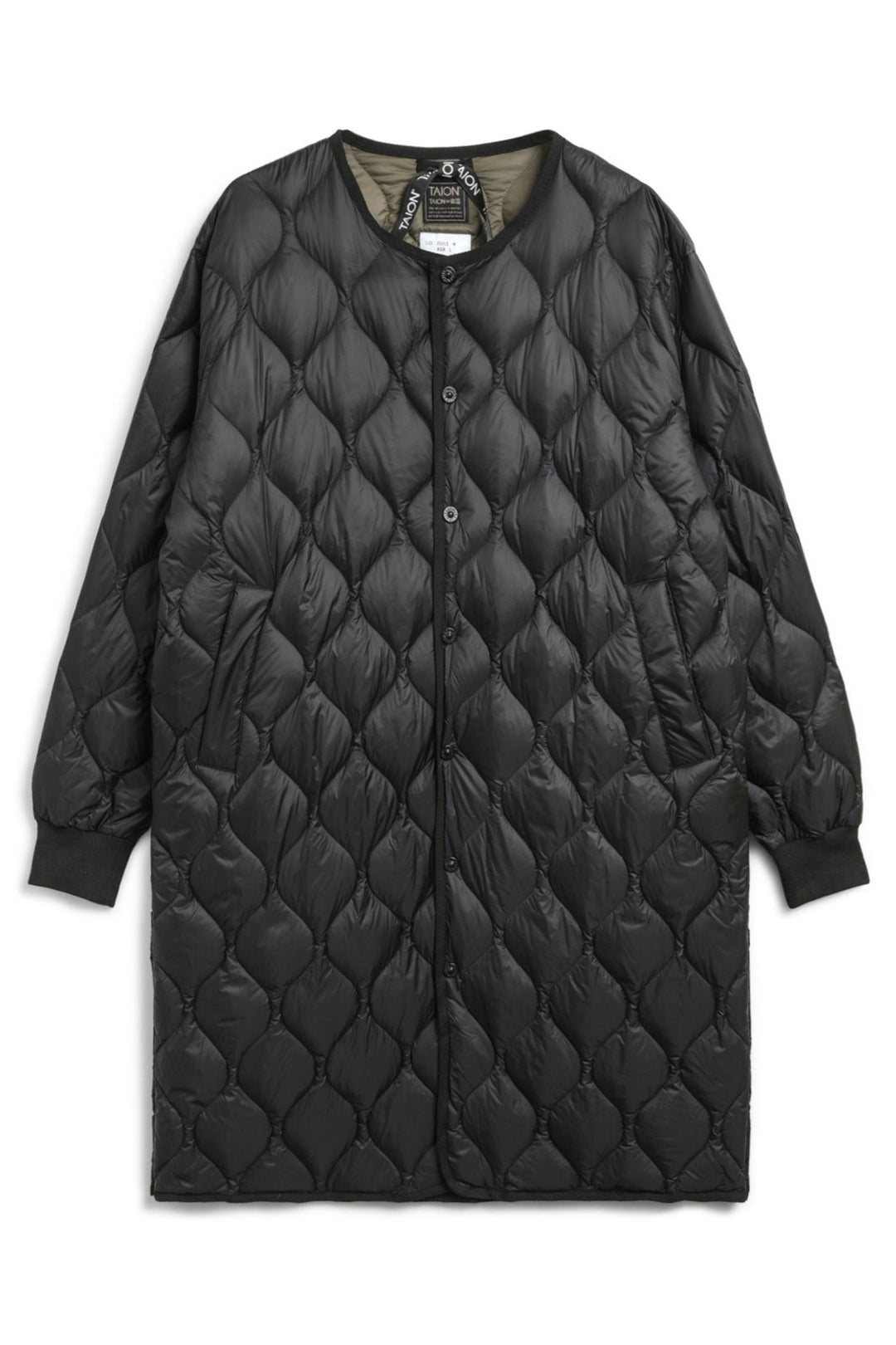 Military Oversized Long Down Jacket Black