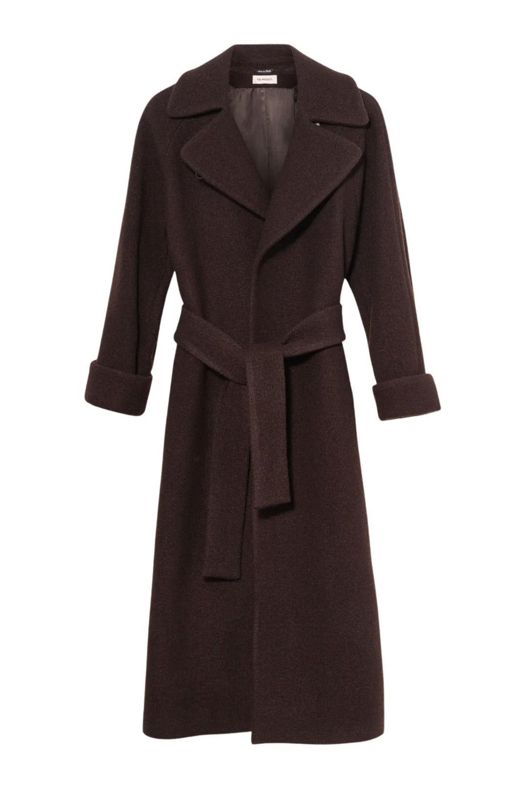 Wool Coat Long Brown