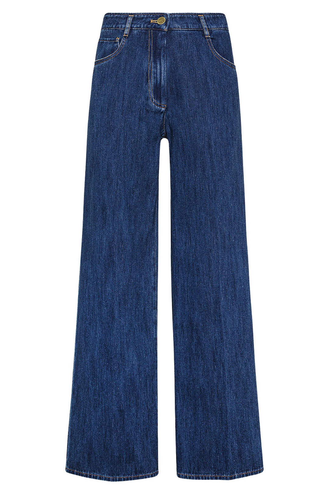 Cotton Cavalry Low Waist Jeans Indaco