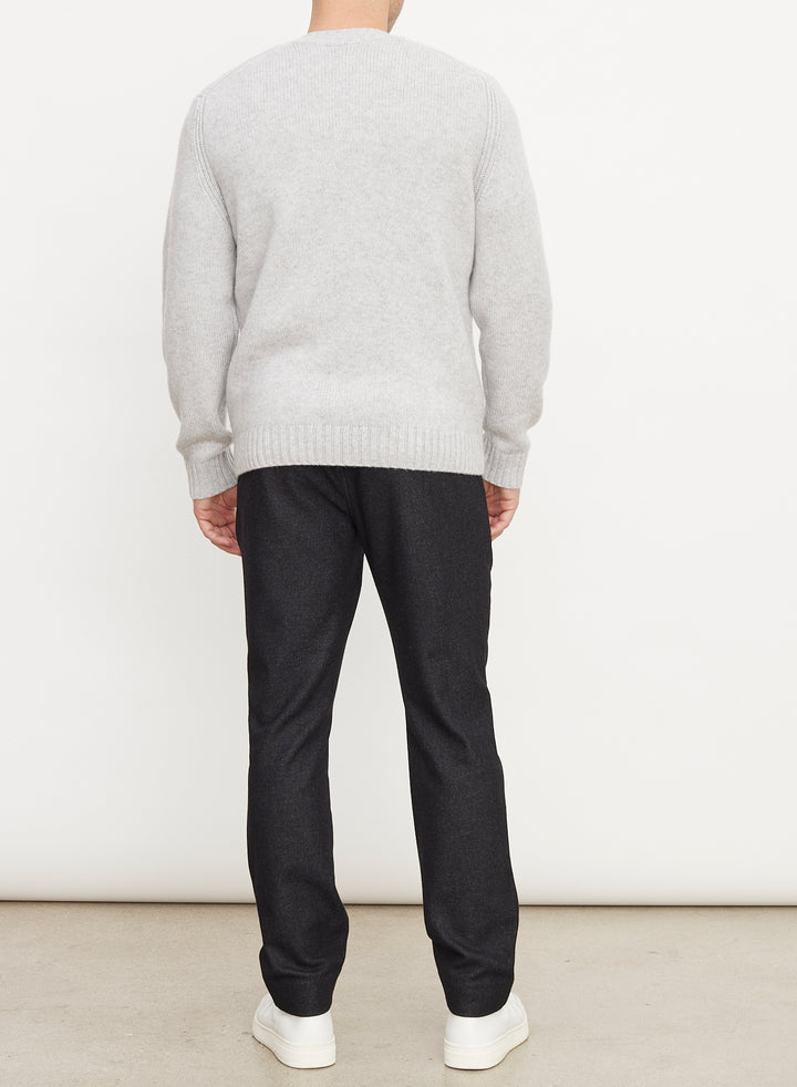 Relaxed Crew Knit Light Heather Grey