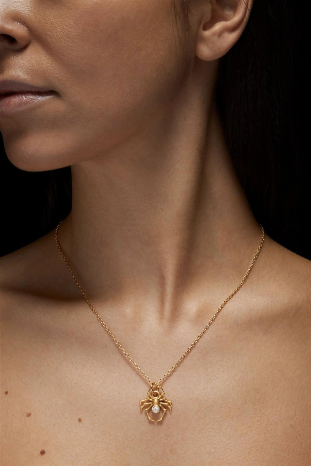 Spider Necklace Gold