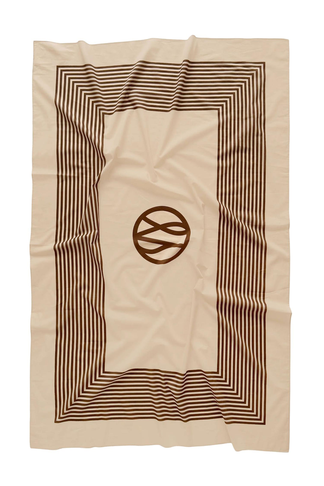 Striped Cotton Sarong Cream Cream & Mocha Mousse