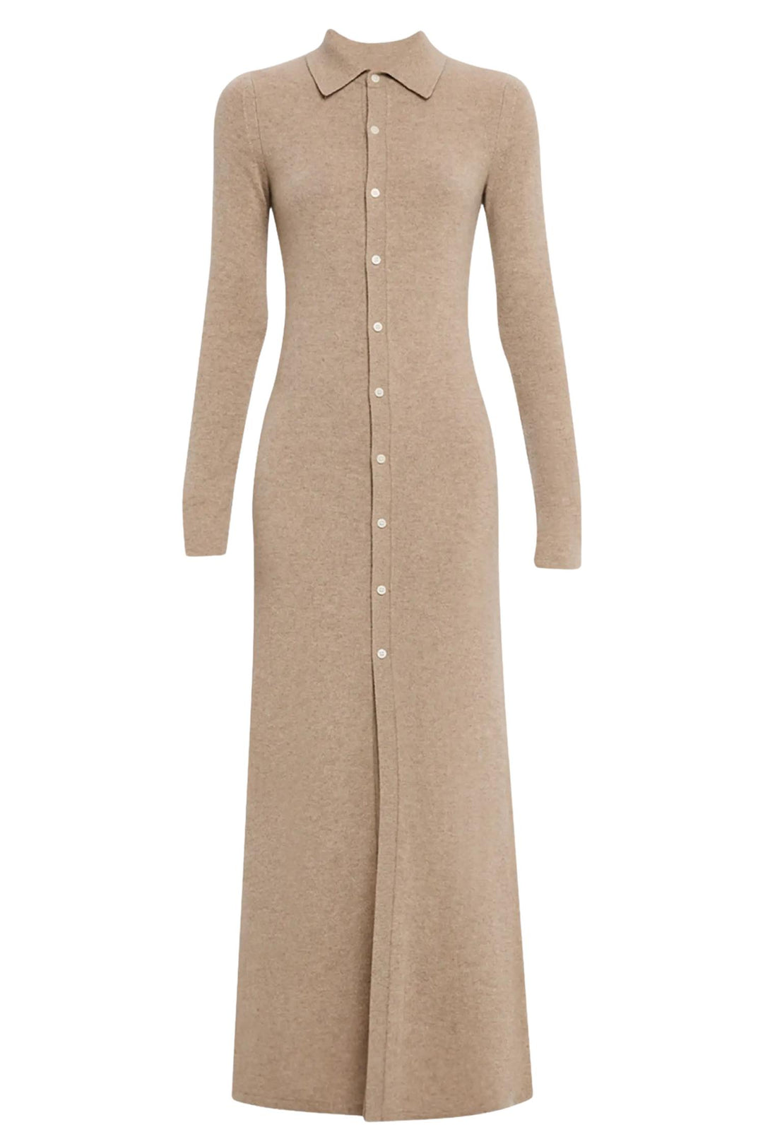 Showtime Cashmere Shirt Dress Taupe