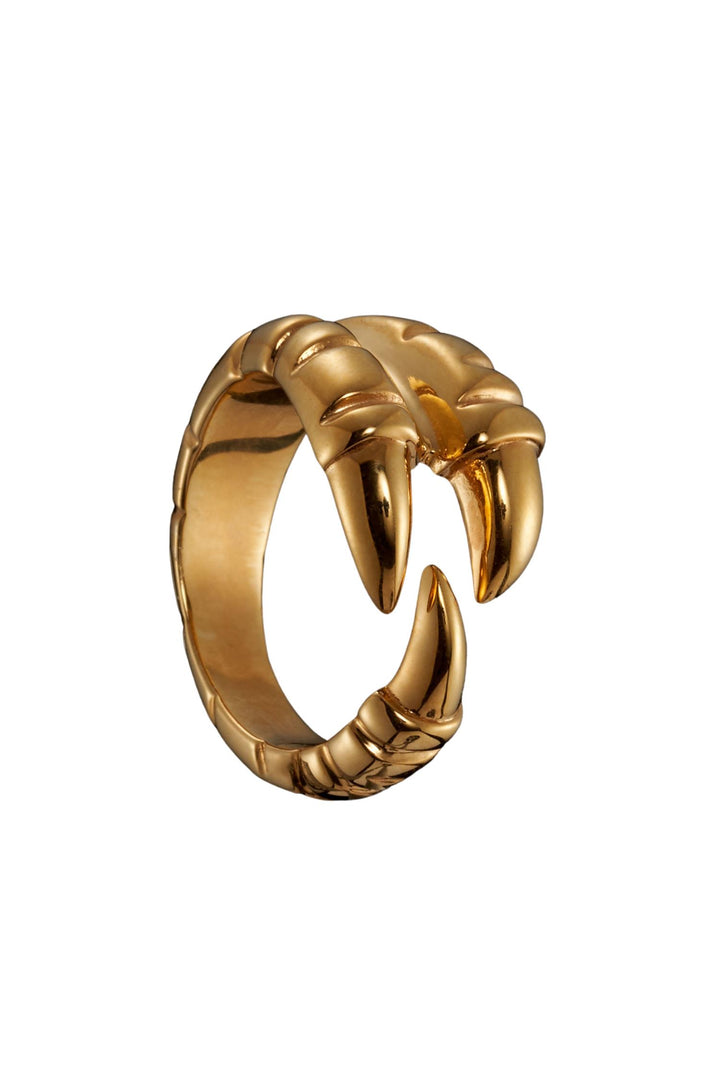 Claw Ring - Gold Plated Silver
