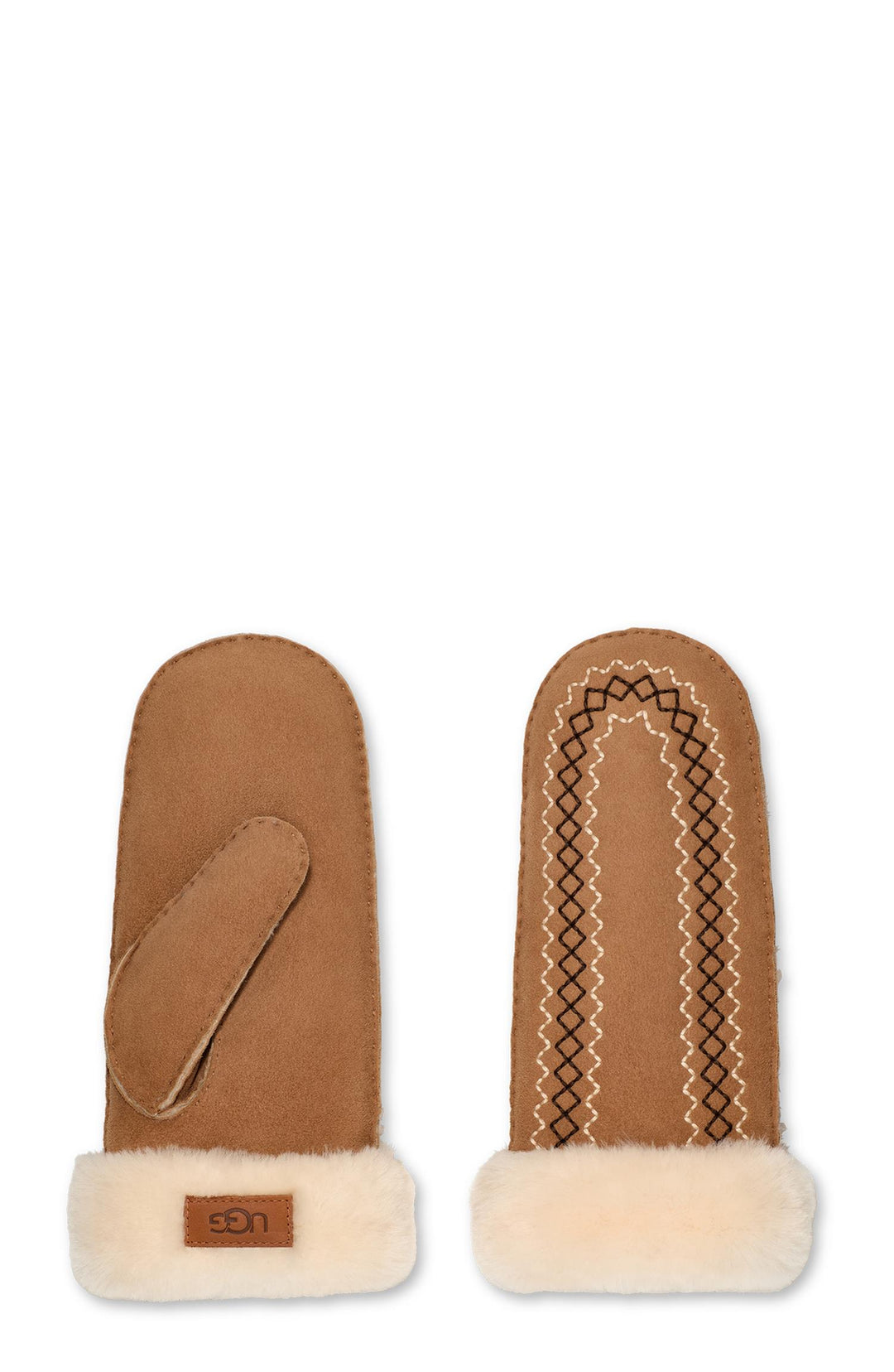 Atherson Embroidered Mitten Chestnut