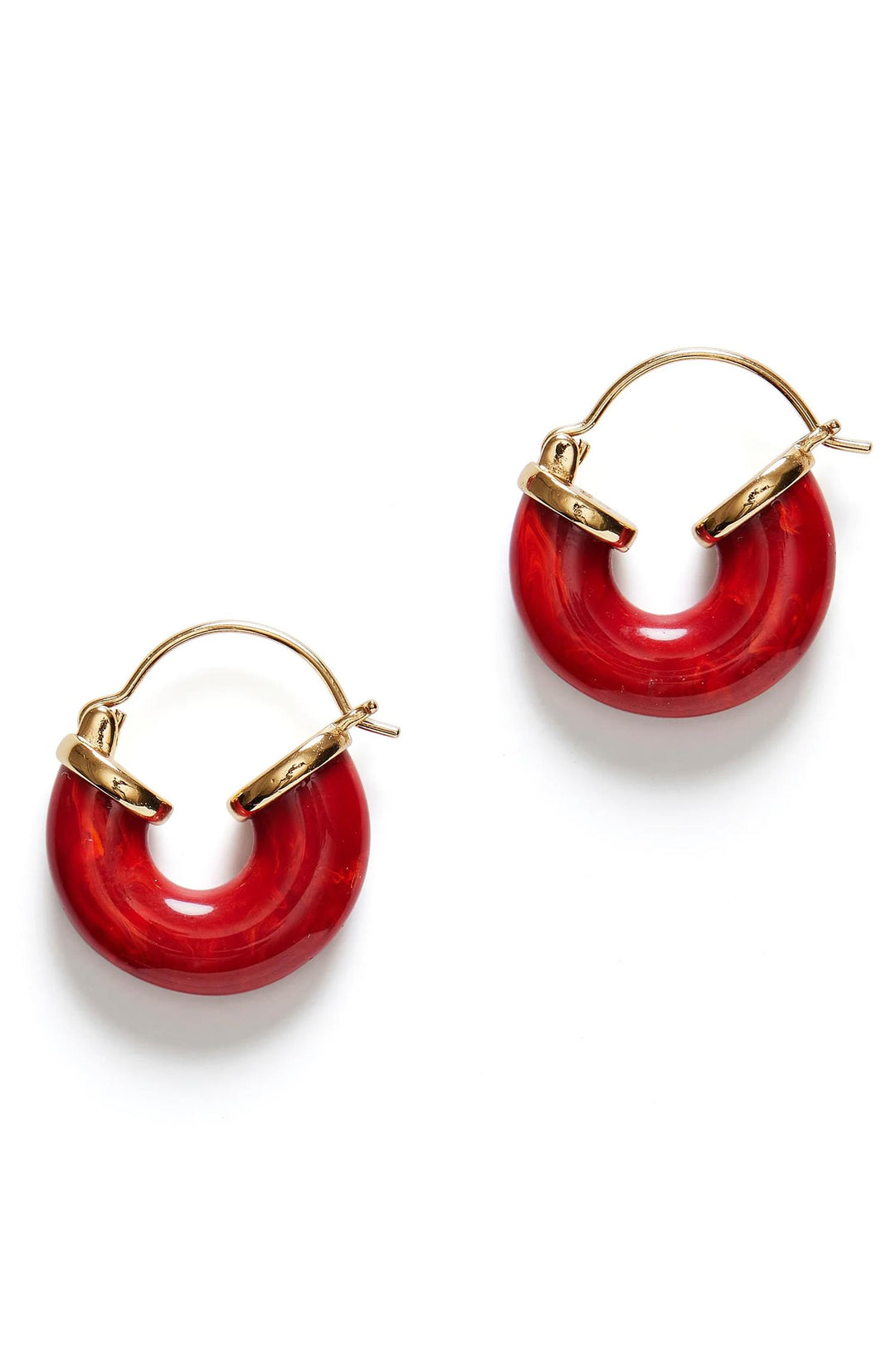 Petit Swell Hoops Bright Red
