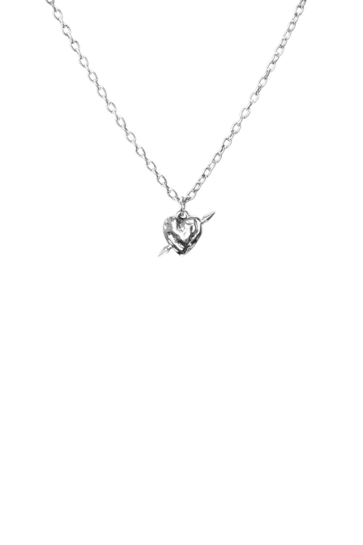 Tiny Tuvstarr's Heart Necklace Silver