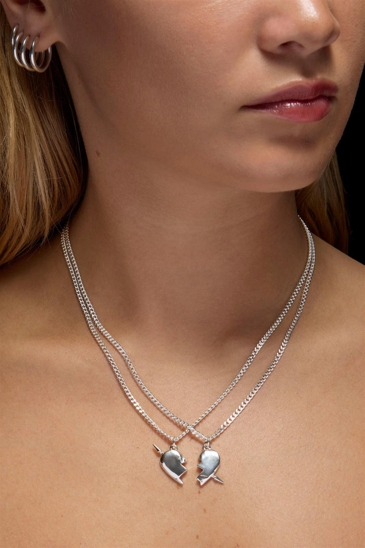 You & Me Necklace - Silver