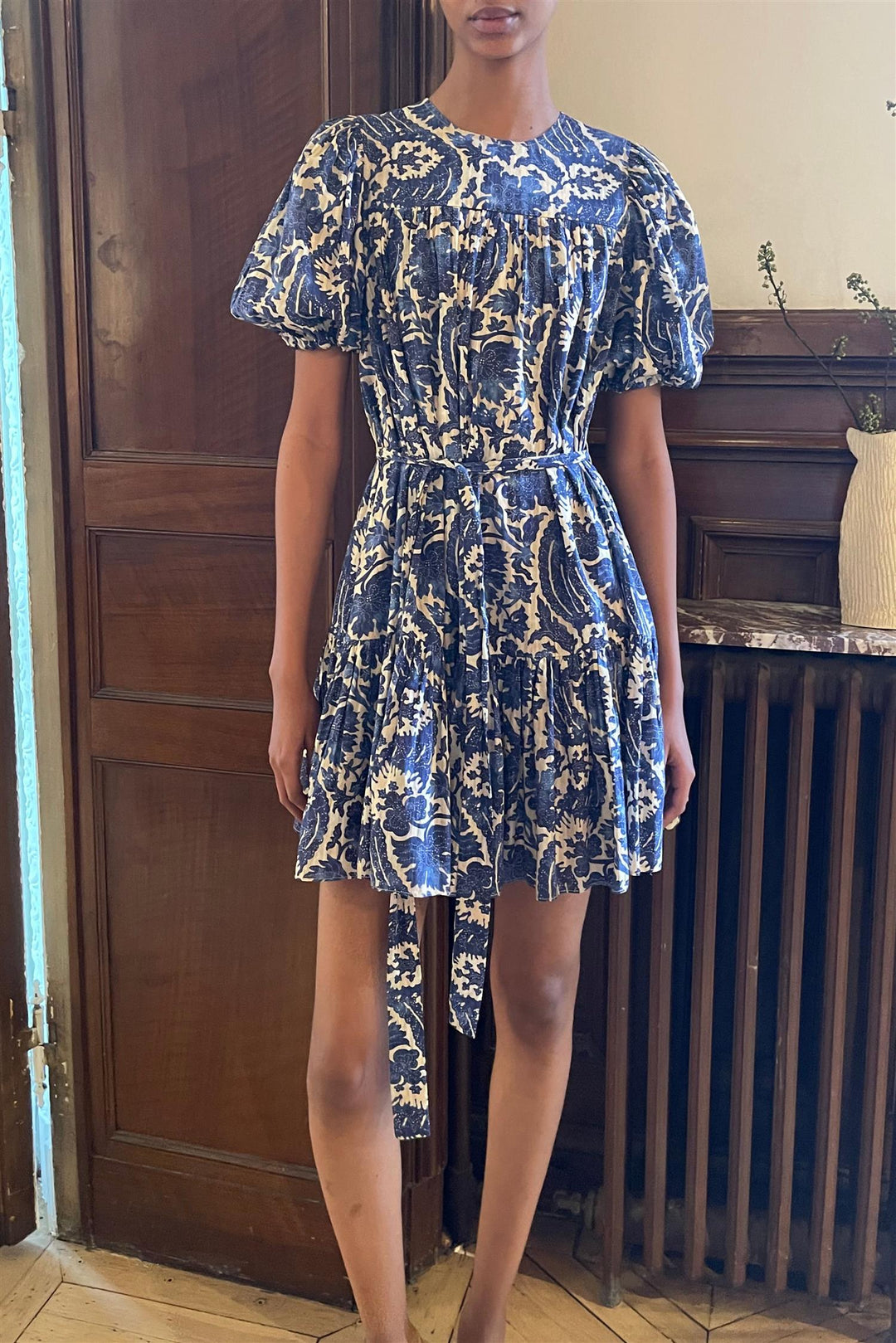 Rosalie Short Sleeve Mini Dress Ocean