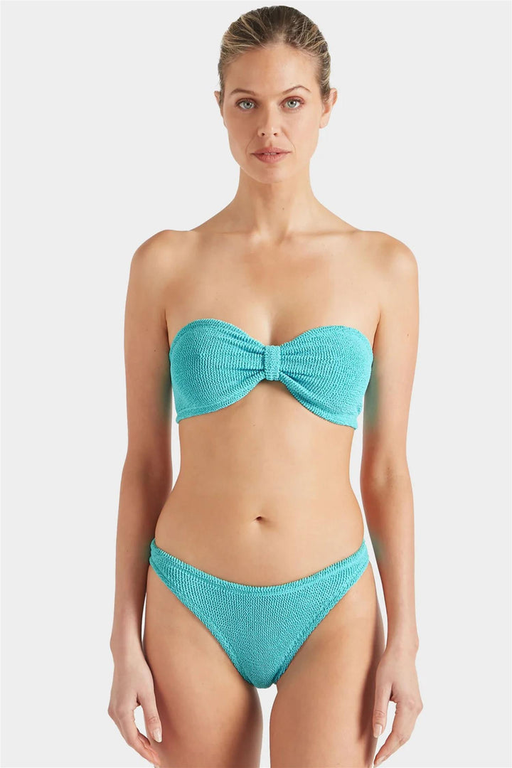 Jean Crinkle Bikini Aqua