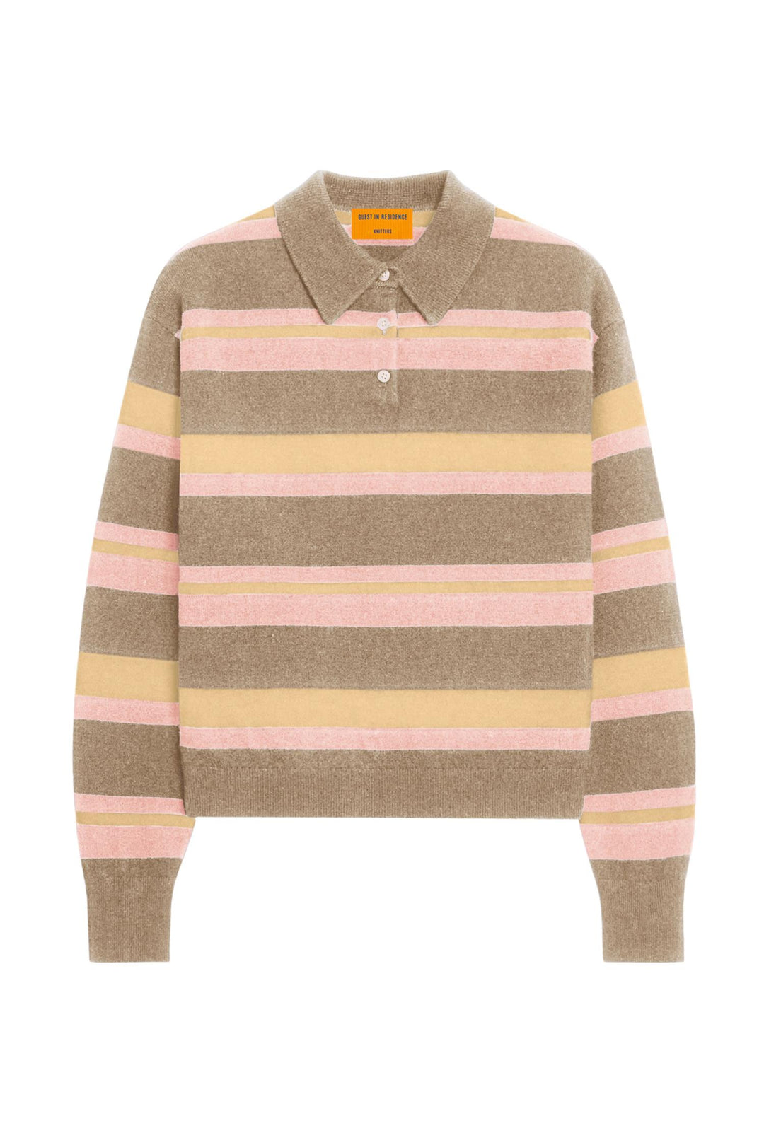 Collegiate Stripe Polo Taupe Combo