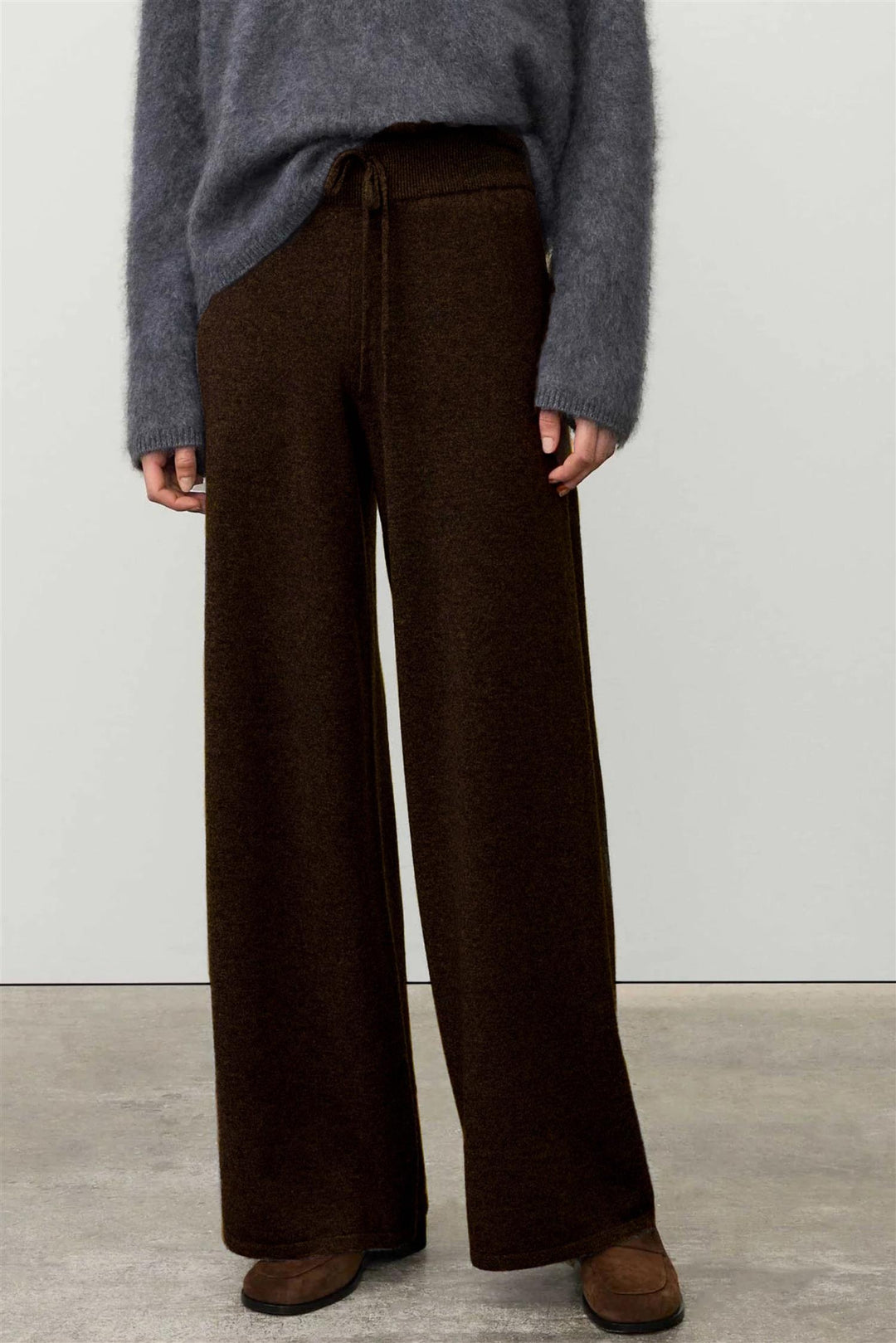 Sofi Cashmere Pants Dark Oak