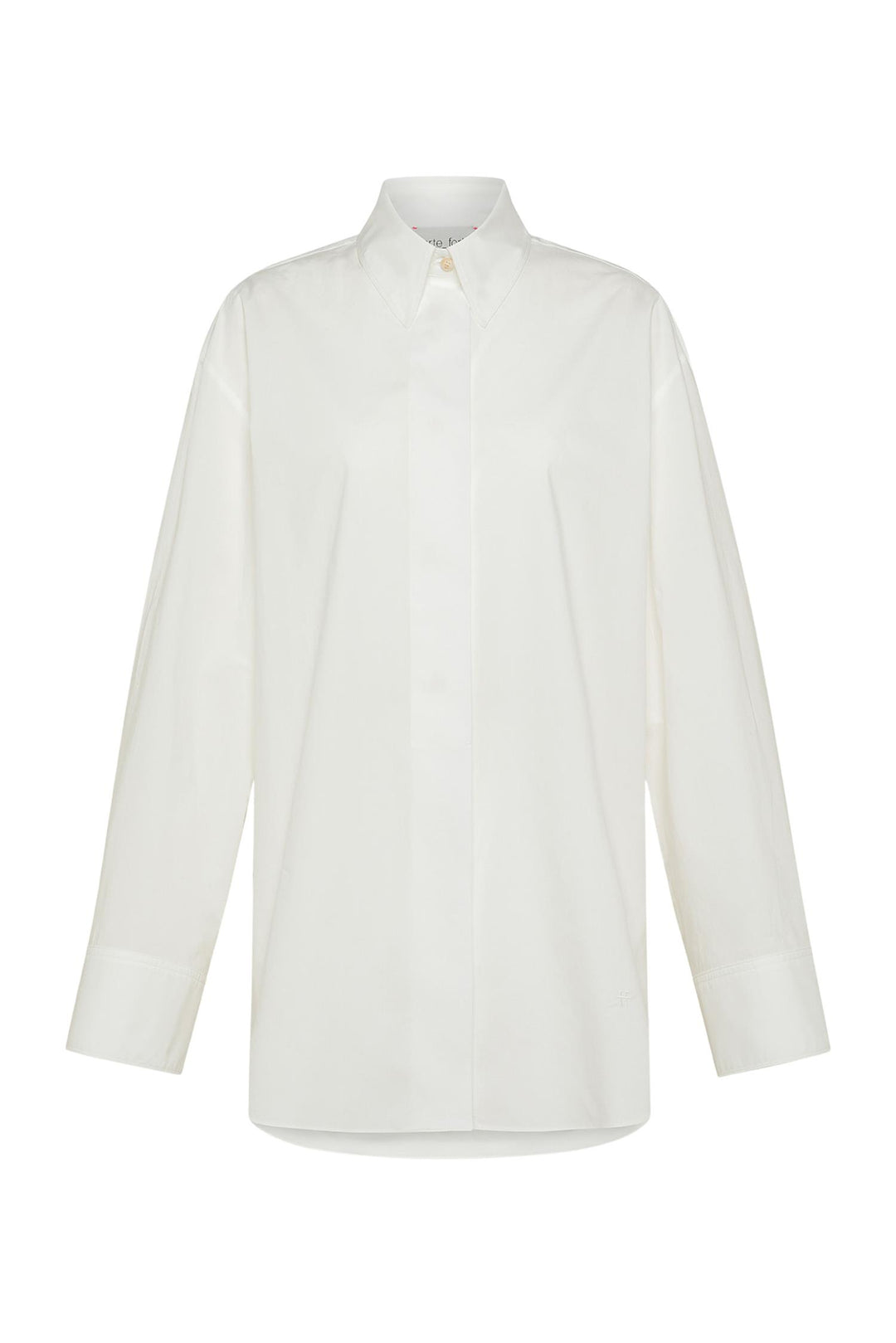 Cotton Poplin Oversized Shirt Blanco