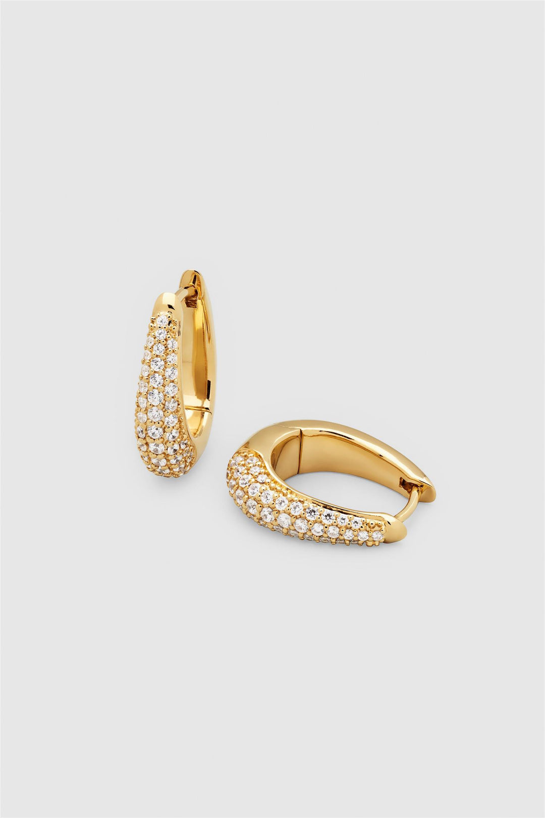 Liz Hoop Pave Gold