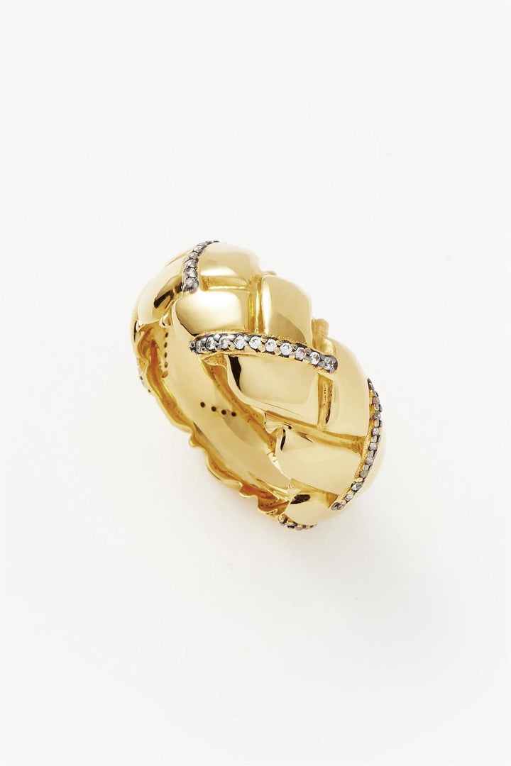 Lucy Williams Chunky Pave Waffle Ring