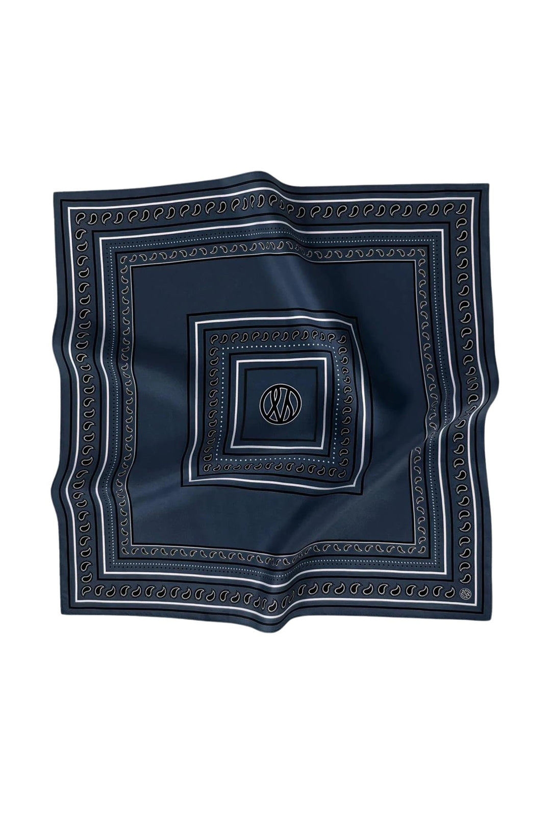 Paisley Scarf 50 cm. Navy