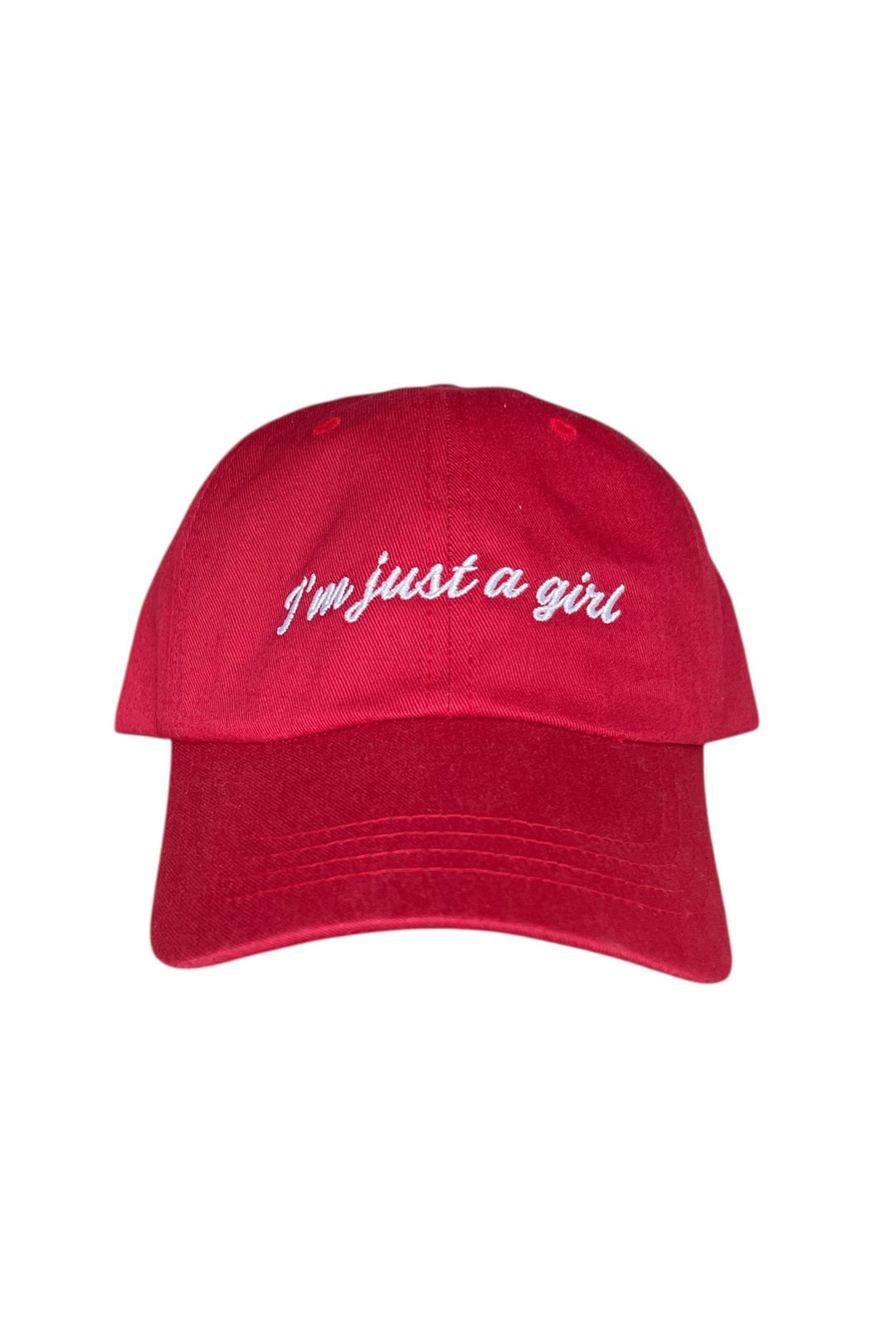 I'm Just a Girl Cap Cranberry