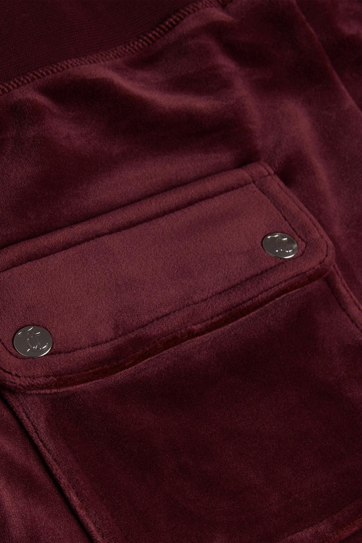 Layla Low Rise Pocketed Velour Pant Tawny Port