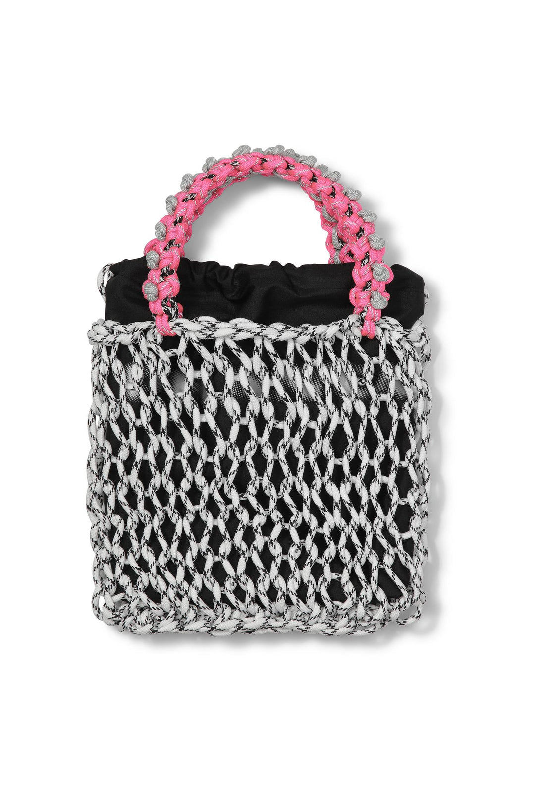 Daisy Mesh Bag White Stripe/Pink Daisy