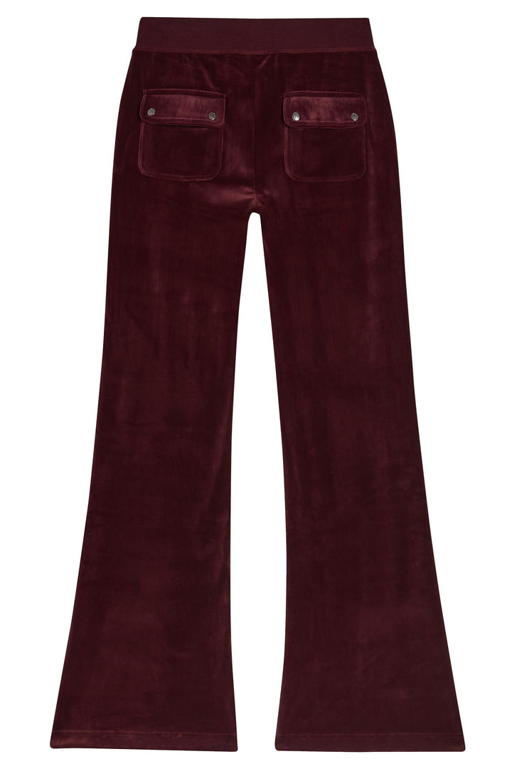Layla Low Rise Pocketed Velour Pant Tawny Port