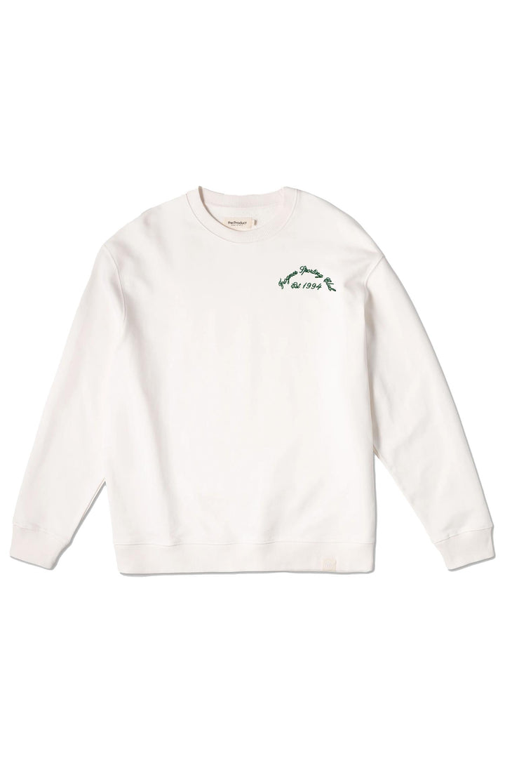 Frogner Sporting Club Embroidered Crewneck Off-White/Green