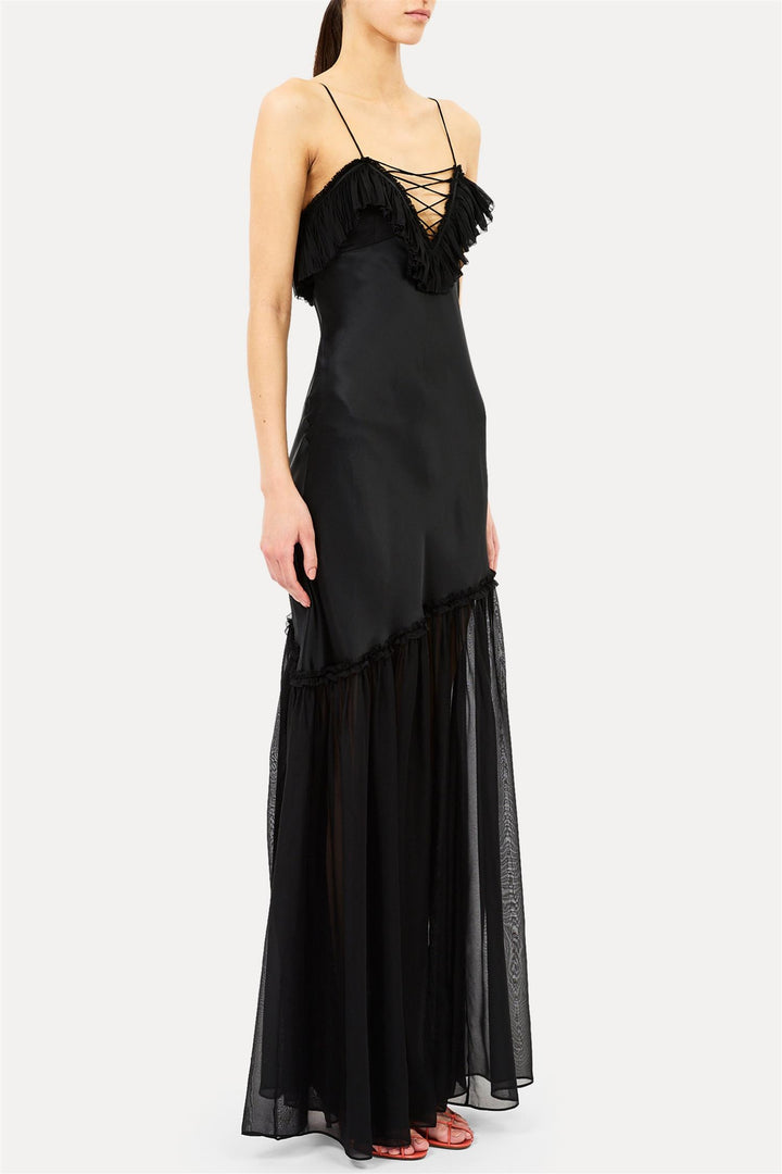 Elaria Cami Silk Gown Noir