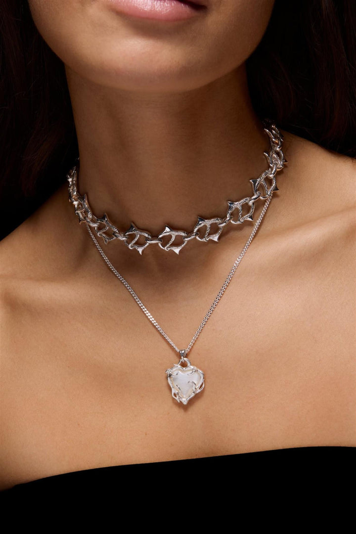 Secret Garden Necklace Silver - Pearl