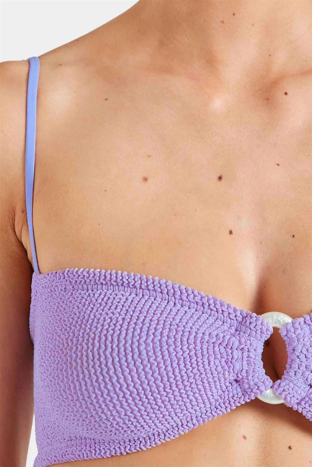 Misty Crinkle Bikini Pearly Hoop Lilac